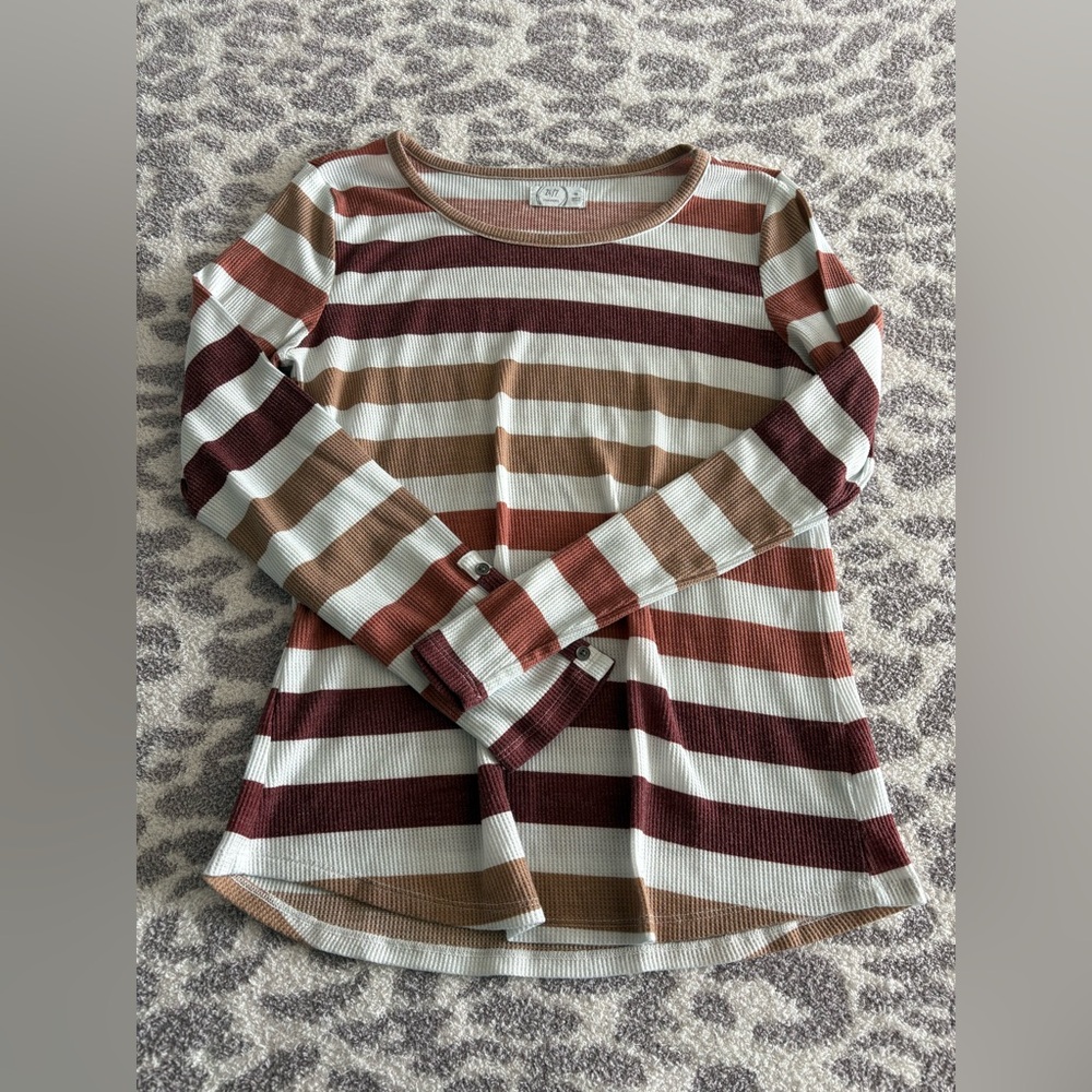 striped long sleeve top